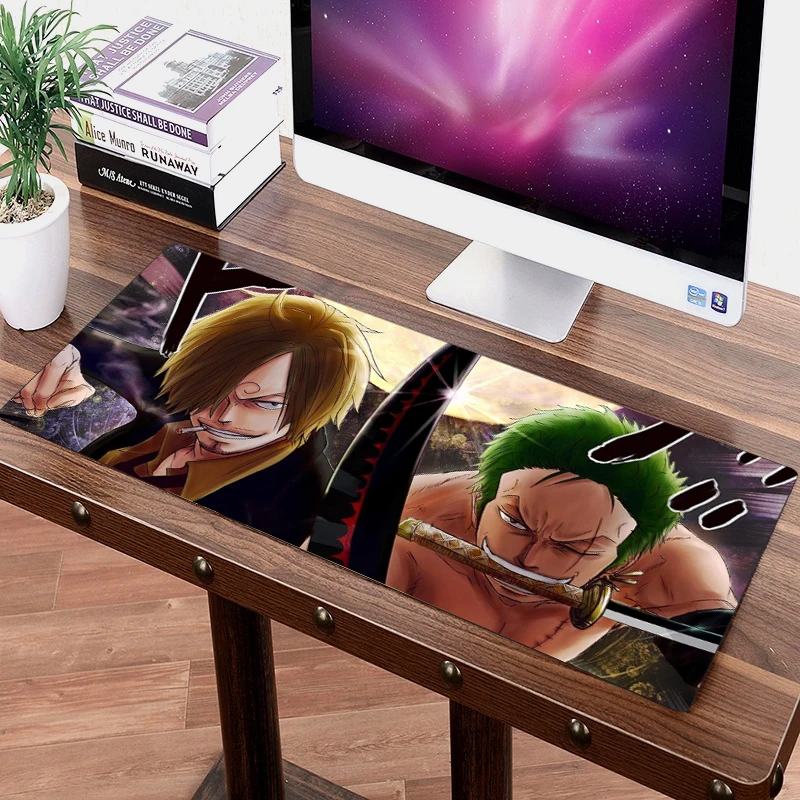 

FFFAS 70x30cm Big Mouse Pad Mat Gaming Speed Model Mousepad ONE PIECE Luffy Roronoa Zoro Ace Japan Anime Display PC Cushion