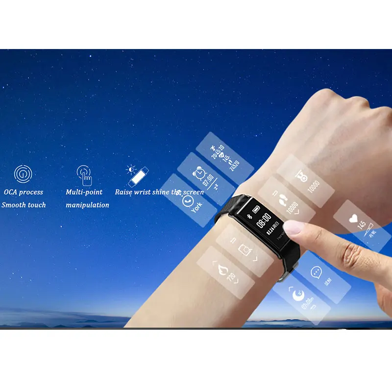 HUAWEI HONOR Band A2 смарт Браслет фитнес браслет OLED сообщение трекер сердечного ритма