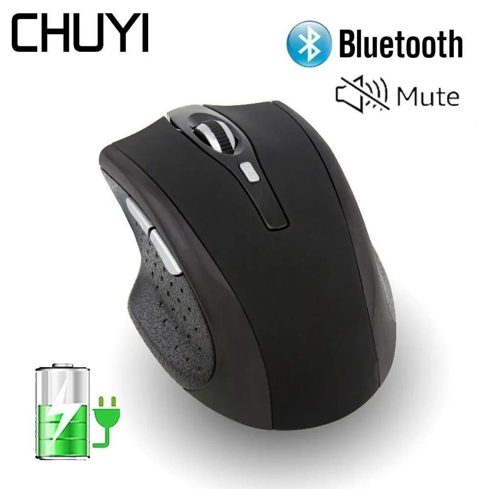 Скидка CHUYI bluetooth беспроводная мышь перезаряжаемая 1000 dpi Бесшумная компьютерная мышь usb зарядка эргономичная игровая мышь для настольного ноутбука
