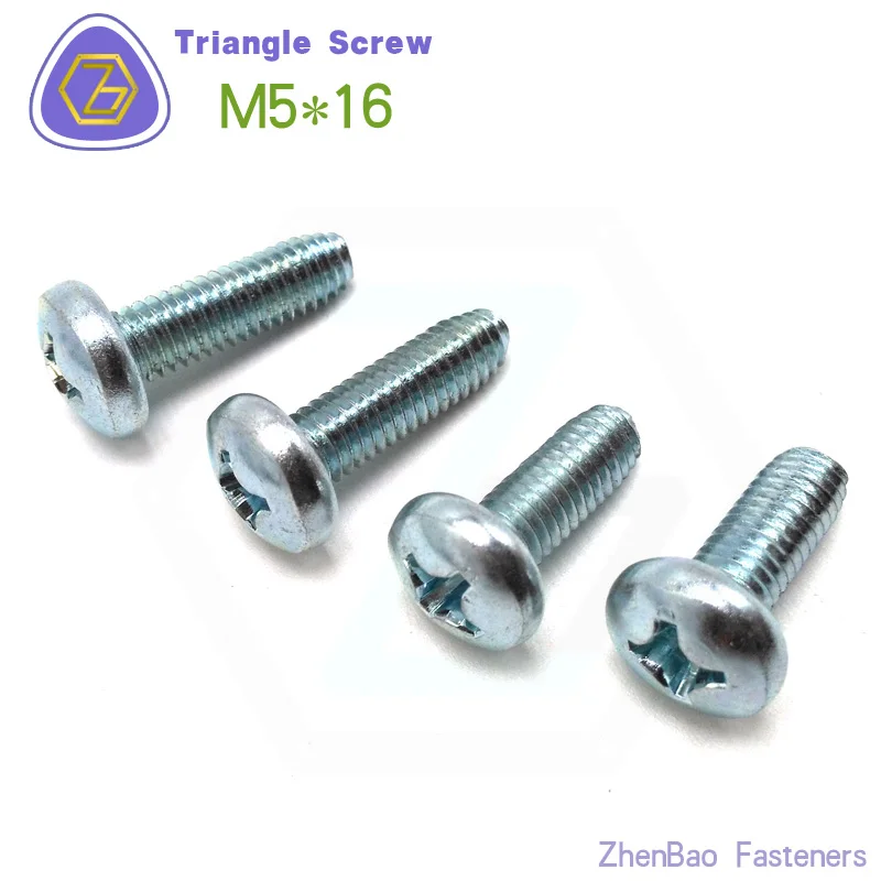 m5*16 , 100pcs/lot , Metric Triangle thread bolt , triangle pan head