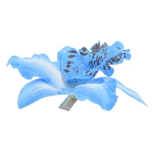 Nueva Novia de La Boda Flor de La Orquídea Del Pelo Clip Barrette Mujeres Niñas Accesorios 1 unids Azul