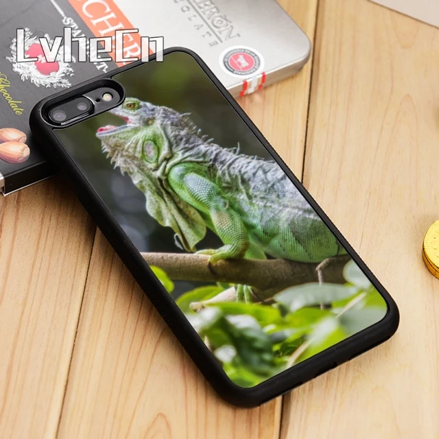 LvheCn чехол с рисунком животного Игуана Хамелеон ящерица для iPhone 5 6s 7 8 plus 11 12 Pro X XR XS