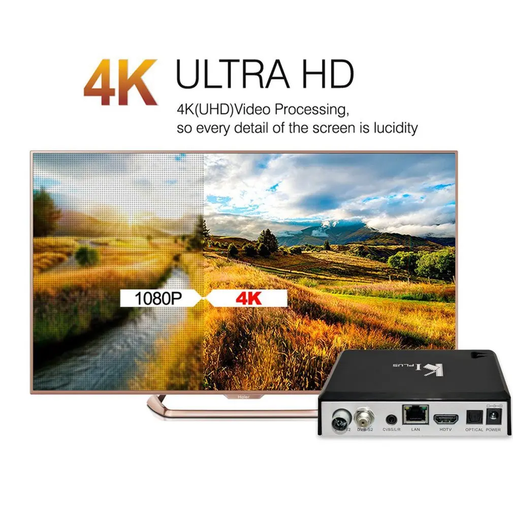 

Original KI Plus T2+S2 Android 5.1 TV Box Amlogic S905 Quad Core 64-bit 1GB/8GB K1 DVB-T2 DVB-S2 Smart Set-top Box