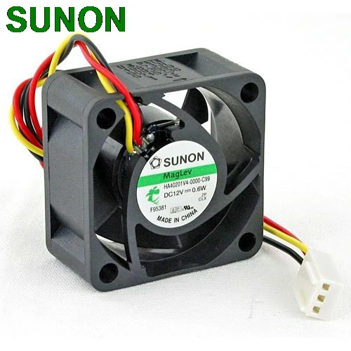 

Sunon MagLev HA40201V4-0000-C99 40x20mm-3pin speed Sensor 4700RPM 5.5cfm 12dBA server inverter axial cooling fans