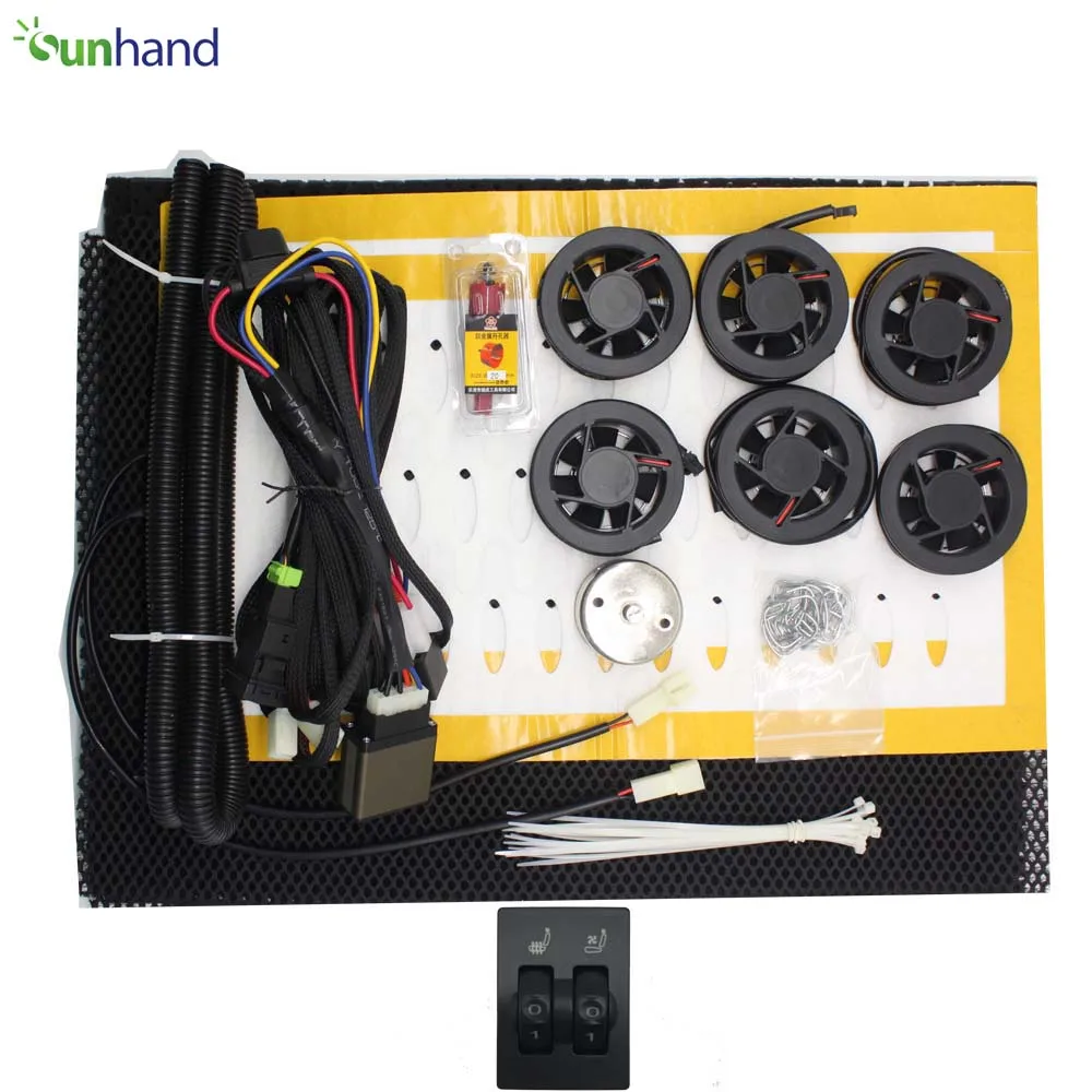 air cooled vehicle ventilation system interior car cooling fan & heating pad car seat fan  special