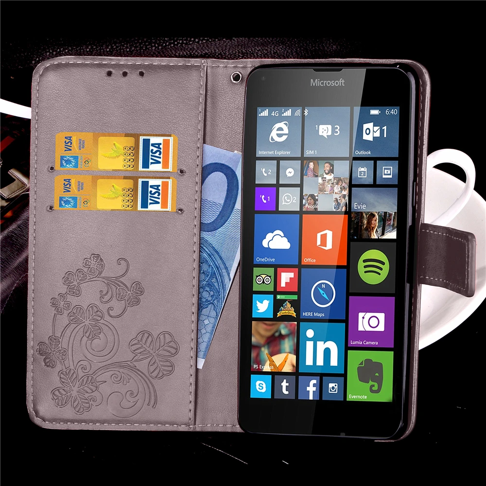 For Microsoft Nokia Lumia 640 Case Fashion Luxury Card Holder Wallet PU Leather Flip N640 Cover Capa |
