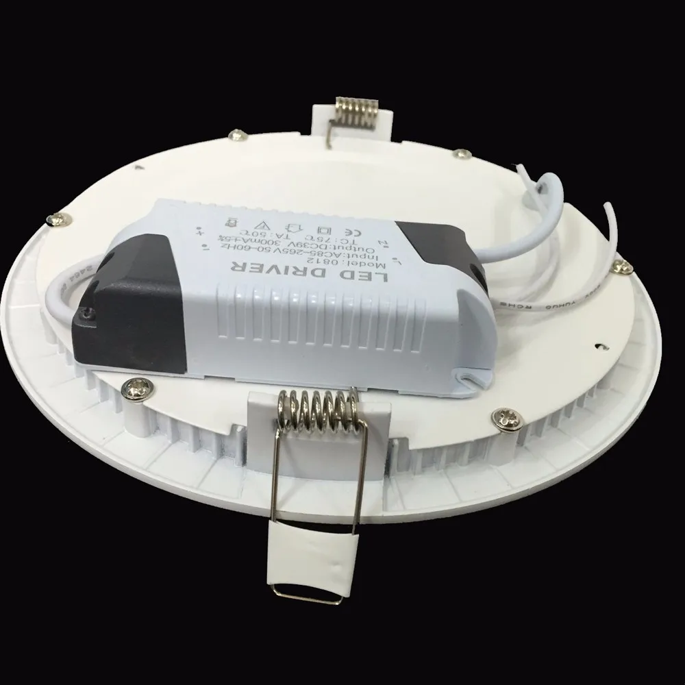 Ultra Thin LED Panel Downlight 3W 6W 9W 12W15W 18W Round/ Square LED Ceiling Recessed Light AC85-265V LED Panel dimmable lamps