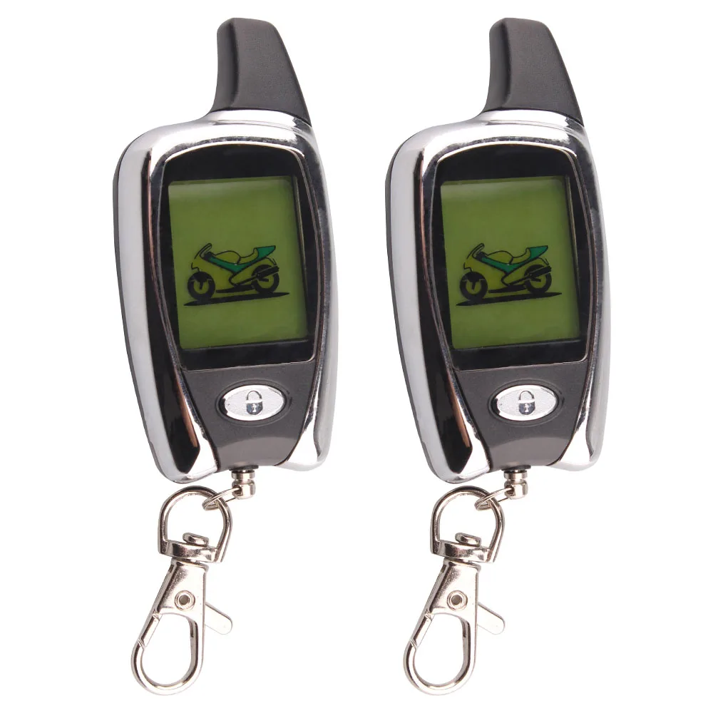 

Two Way Motorcycle Alarm System LCD Remote Control Engine Start & Microwave Sensor Motorbike Scooter Anti-theft Protection