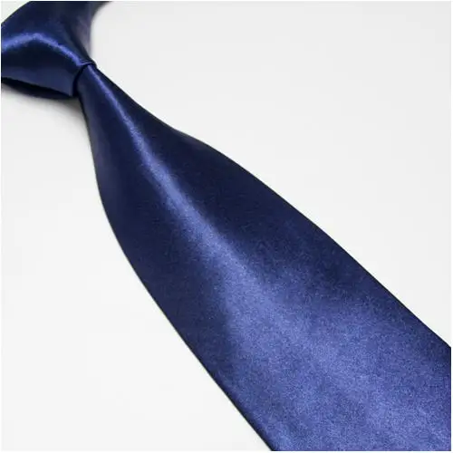 Сплошной цвет мужской галстук 20 цветов мужские галстуки 10 см Ширина - Цвет: Тёмно-синий