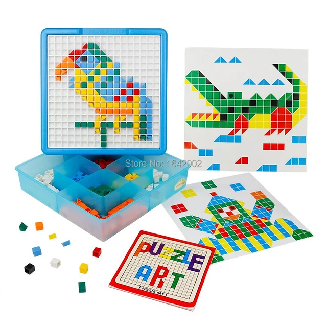 Rompecabezas de mosaico para niños, tablero de construcción, juego de  rompecabezas, juguetes educativos de arte, 2 estilos para elegir -  AliExpress