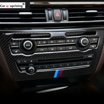 

For bmw f15 f16 Carbon Fiber Car CD Control Panel Stickers CD Panel Frame Decorations Refit Panel Decoration X5 X6 2014-2018