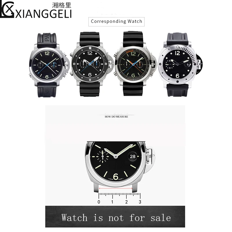 Ремешок резиновый для мужских и женских часов 24 мм 26 мм|Ремешки часов| |