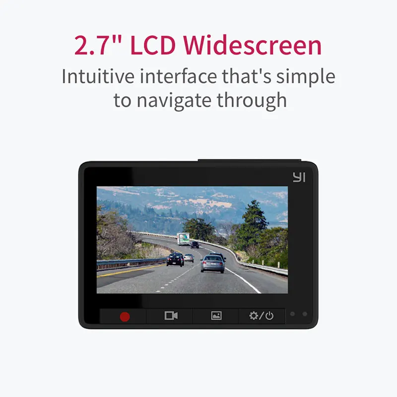 Автомобильный видеорегистратор YI Compact Dash Camera | Разрешение 2.7K | Широкий угол обзора 130° |