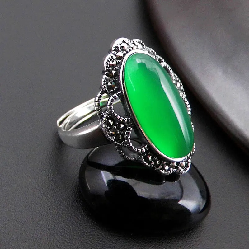 Женское кольцо из серебра 925 пробы с натуральным камнем|rings for women|silver marcasite ringsilver