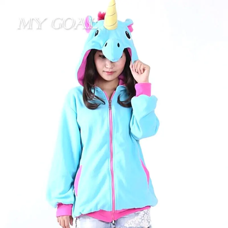 New Novelty Women Hoodies Fashion Cartoon unicorn Sweatshirts