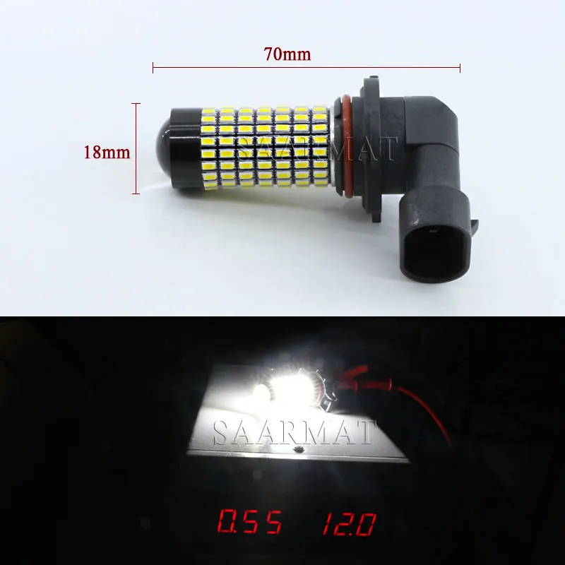 Комплект из 2 предметов, белая 158-smd 9006 HB4 светодиодный лампы для противотуманных фар светильник LED DRL для BMW E60 E63 E64 M3(E46) 2002-2005 BMW 5 серии(E60) 2003