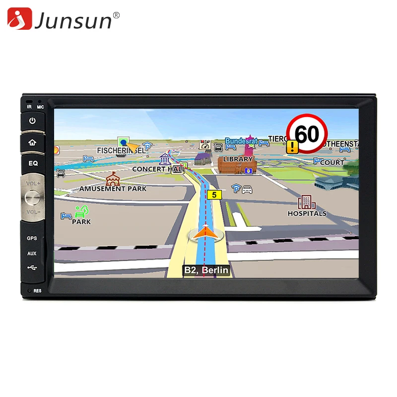 Junsun 7-дюймовый автомобильный DVD 2 Din gps Радио игрок двойной рулевое управление