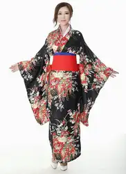 Японское кимоно традиционная девушка гейша девушка косплей Hell girls Enma Ai женские вишневые наборы Косплей Цветочные костюм в стиле Косплей
