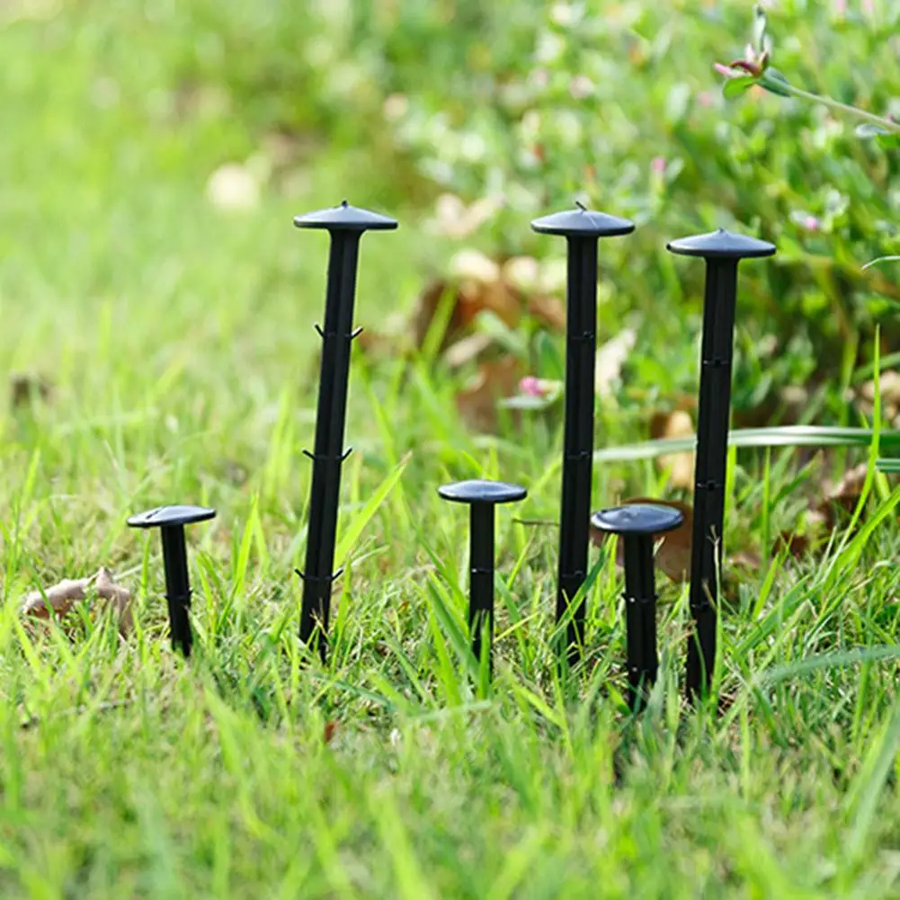 10PCS Black Ground Nail Stake for Plastic Tarp Tent Garden Lawn Netting#BO