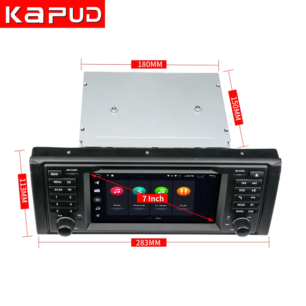 Clearance Kapud  Android 9.0 Navigation With DVD 7” Car GPS  Free Shipping SWC Canbus  MIC Bluetooth for BMW E53 Original Car Multimedia 4
