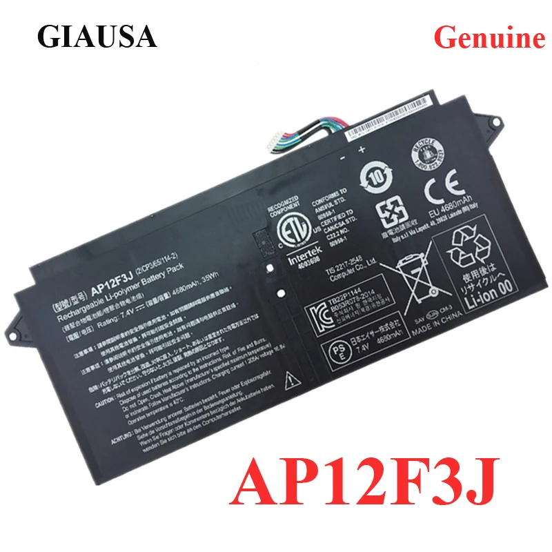Аккумулятор AP12F3J для Acer Aspire 13 3 дюймовый сенсорный экран S7 ультрабук с 2 icp3/65/114 7 4 в