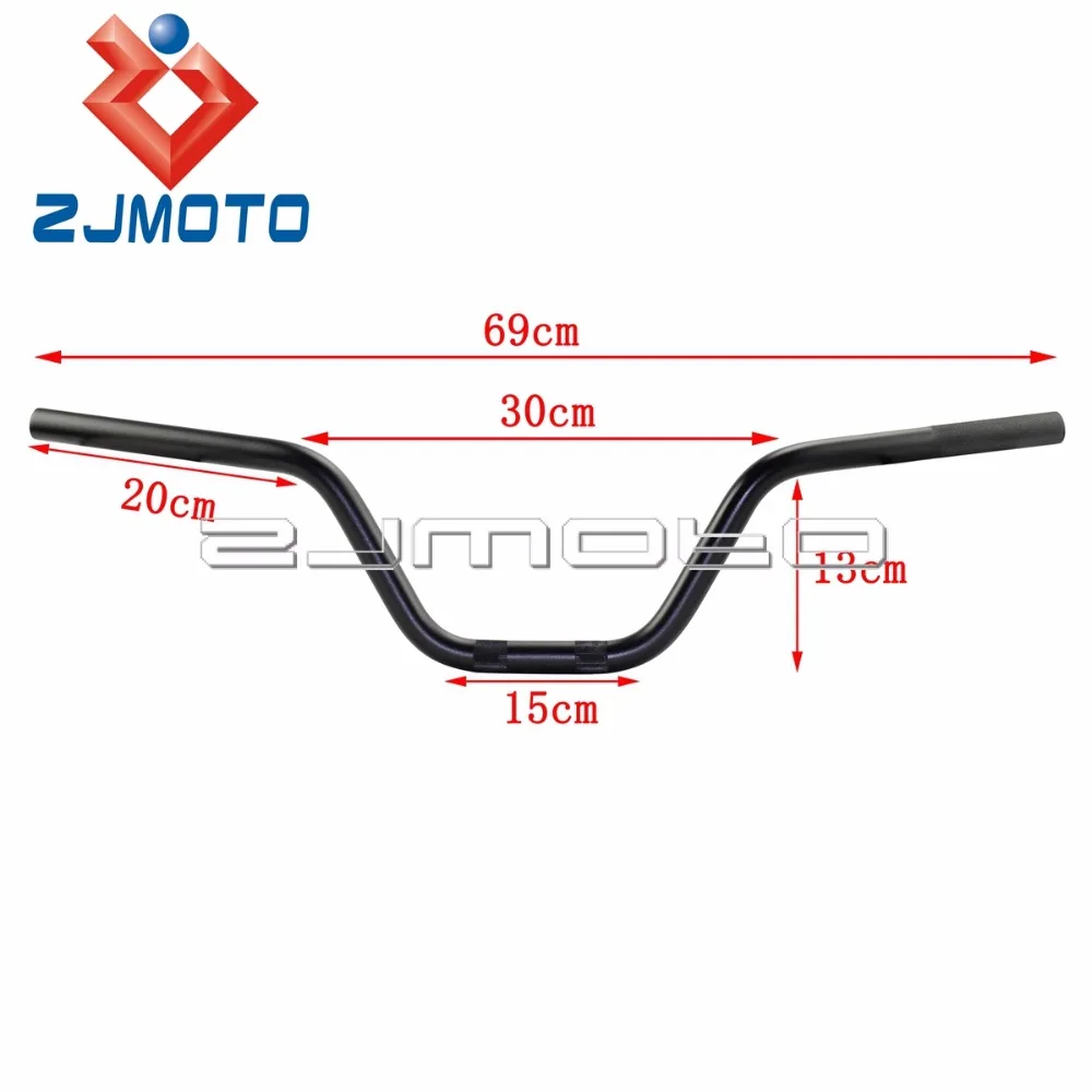 Black Motorcycle Euro Style 22mm Handlebar Motorbike Dirt Bike 7/8