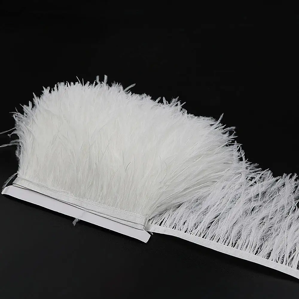 1 метр 8-10 см/10-15 см обрезки страусовых перьев натуральный белый страусиное перо Diy ремесло одежда свадебное украшение