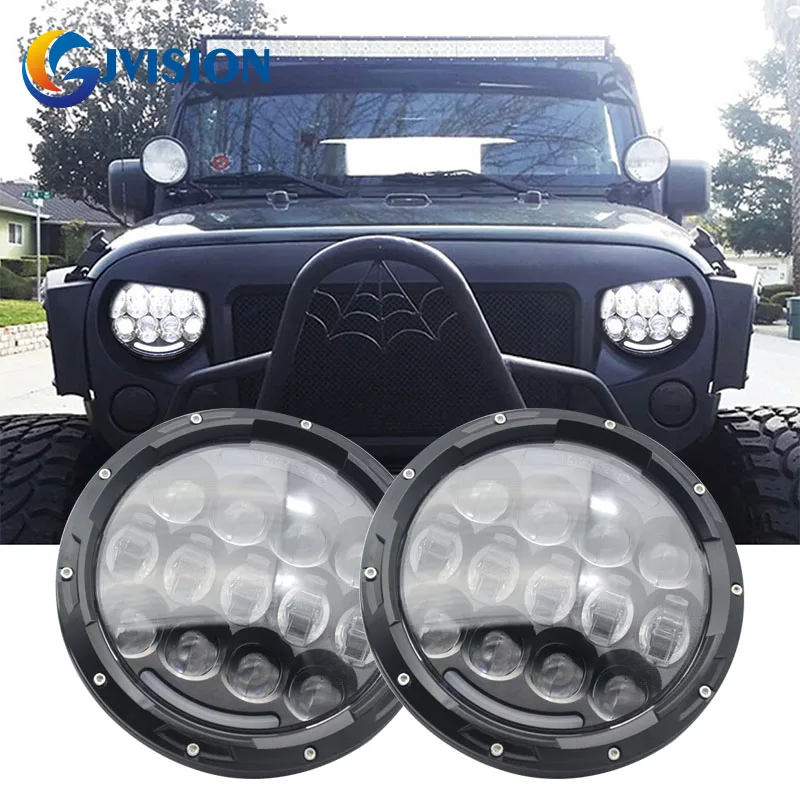 

7 INCH ROUND 105W HEADLAMP HI/LO BEAM H4 LED HEADLIGHTS DRL AMBER TURN SIGNAL FOR JEEP WRANGLER JK TJ LJ 1997 - 2017