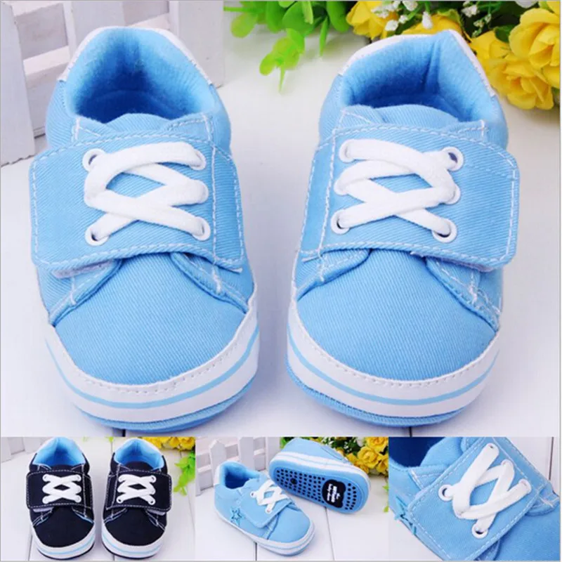Sports Baby Shoes Rubber Sole Sneaker Infants Boys First Walkers