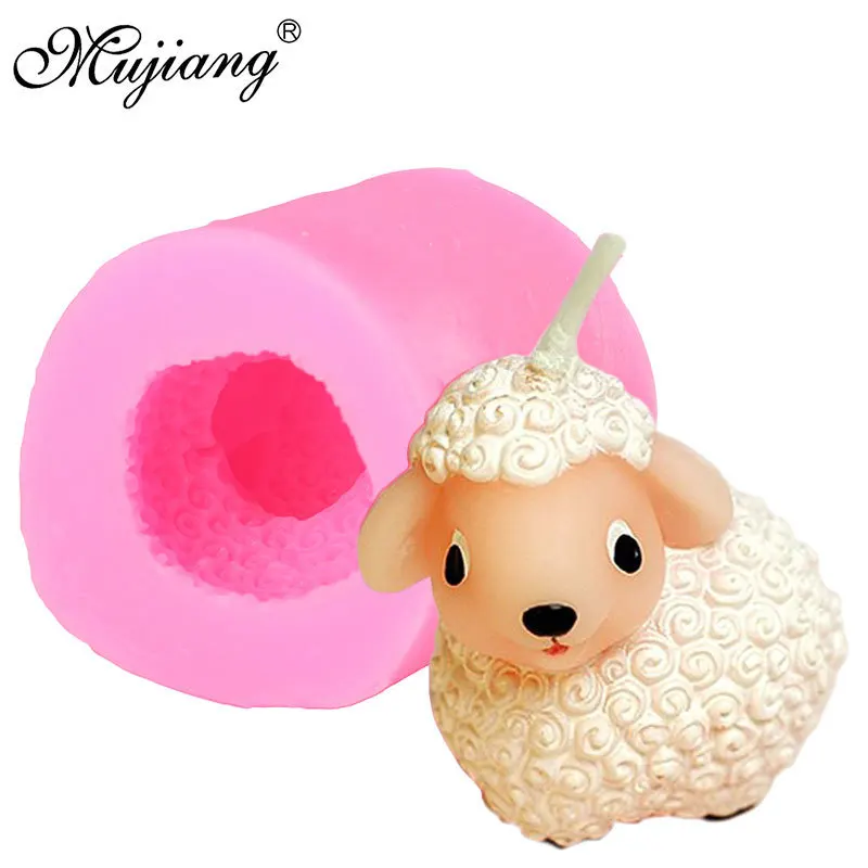 

3D Sheep Craft Art Soap Silicone Molds Animal Candle Clay Mold Jelly Candy Chocolate Gumpaste Mold Fondant Cake Decorating Tools