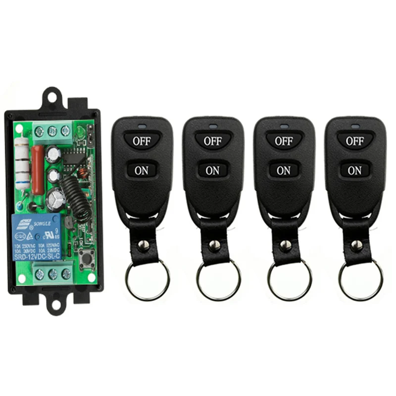 

Wireless Remote Control Light Switch AC220V 1CH 10A Relay Output Radio Receiver Module+Belt buckle Transmitter garage door lamp