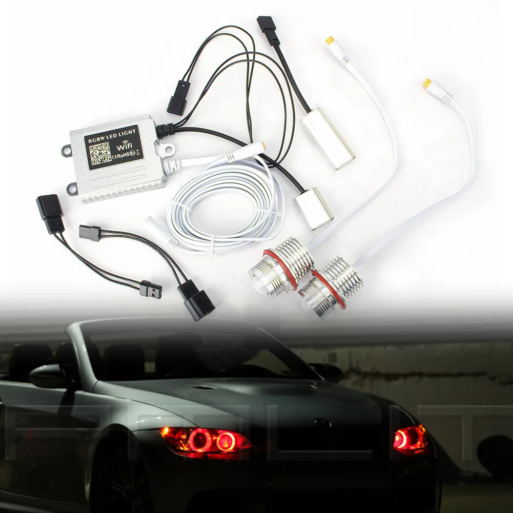 

RGB LED Angel Eyes Light Lamp For BMW E39 E60 E63 E65 E53 E83 E87 Wifi Control Automobile Car Part Accessories