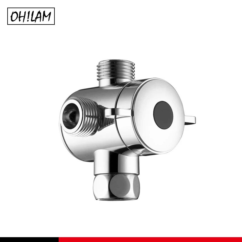 

Bathroom Accessories Parts 3 Way Adjustable Hand Shower Diverter Valve T-adapter Tank Connector Diverter Angle Valve 1/2 inch