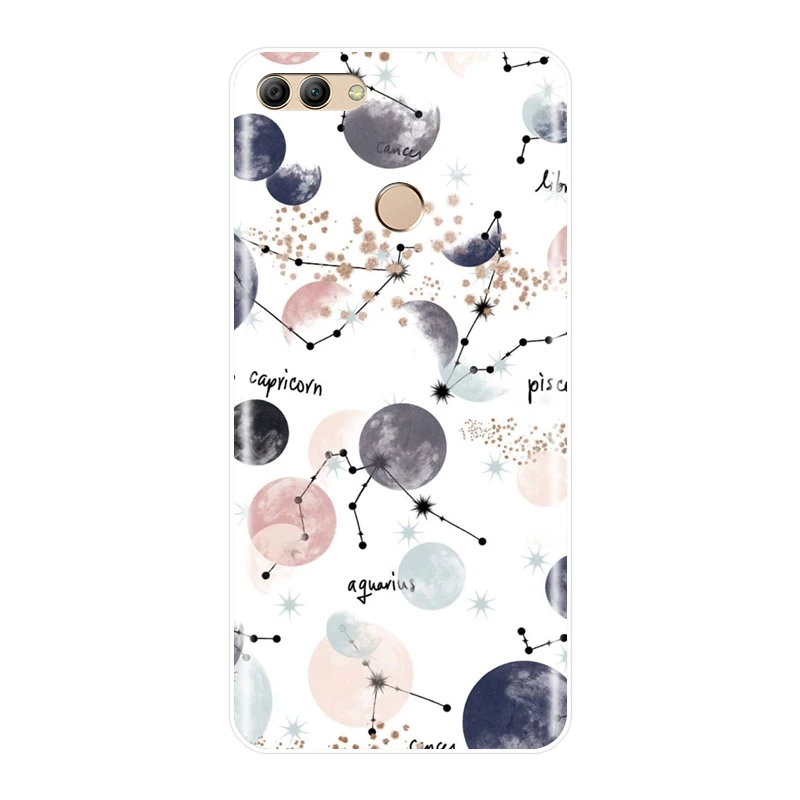 ТПУ силиконовый чехол для телефона huawei Y3 Y5 Y6 II Y7 2017 Pro Art Star Space мягкая задняя крышка