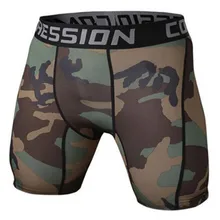 2017 Summer Camouflag Compression Tights Shorts Fitness Men Bodybuilding Shorts Bermuda Brand Shorts
