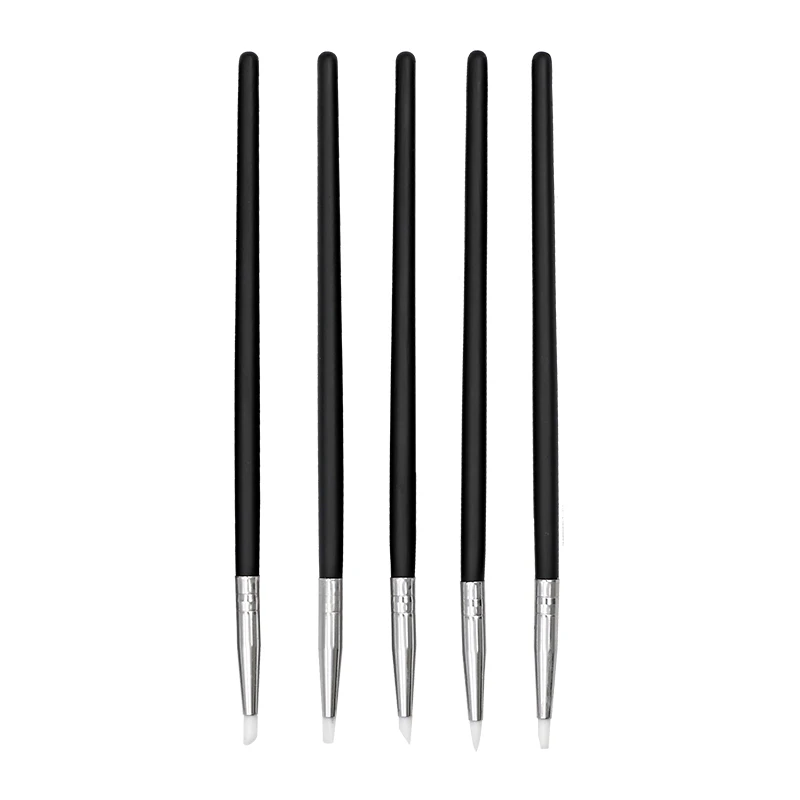 5pcs Dentist Teeth Whitening Dental Teeth Silicone Shaping Pen Cement Porcelain Small Medium Sculpture Carving Tools - Цвет: Medium