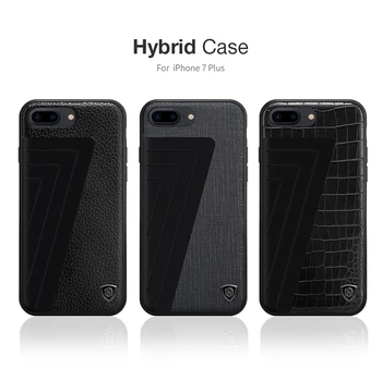 

5.5 inch Nillkin for iphone 7 plus case luxury PU Leather vintage back cover TPU PC back cover case with retail package