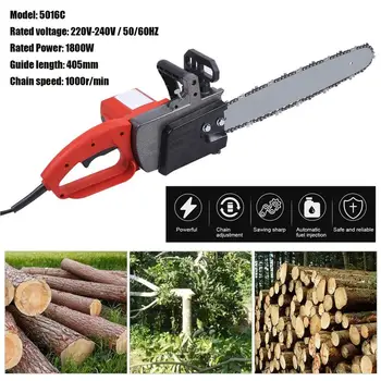 

High Power 1800W Electric Chainsaw 220-240V Logging Saw Multifunctional Electric Chain Saw Garden Power Tools EU Plug
