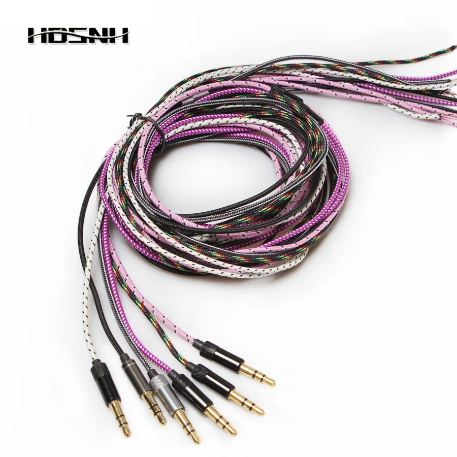 Кабель для наушников с позолоченными контактами 6 цветов в наличии|headphone cable diy|cable