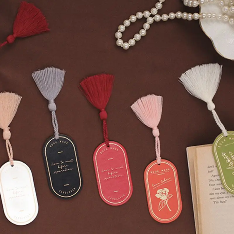 Письмо влюбленных кожаная Закладка любовная поэзия серии творческие для чтения в стиле ретро канцелярские товары с кисточкой Закладка в виде растения Стиль в случайном порядке