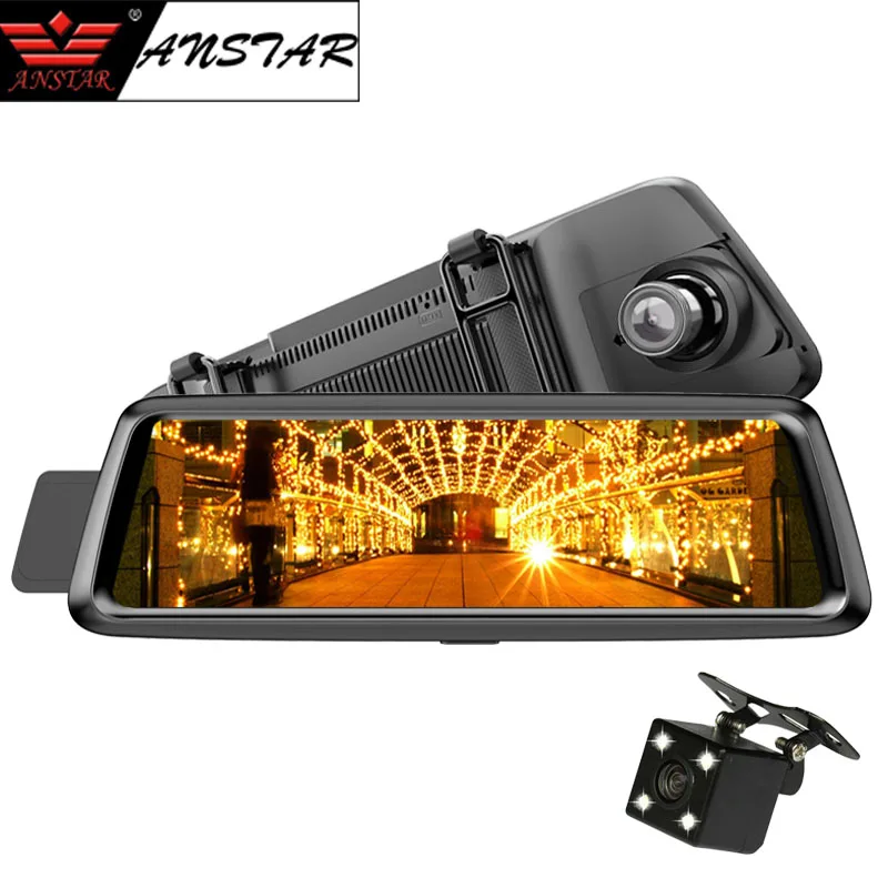 

Anstar 4G Car DVR 10 inch Registrar Rear View Mirror Car Camera GPS Navigation Dual Lens Android 1080P Dash Cam Video Recorder