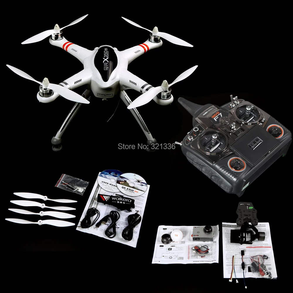 Оригинальный Квадрокоптер Walkera QR X350 Pro Perfect RTF RC FPV + передатчик DEVO F7 камера iLook