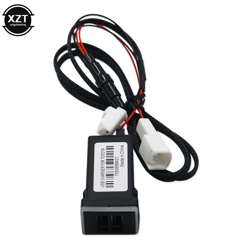QC3.0 автомобильное зарядное устройство Quickcharging двойной USB интерфейс телефон КПК адаптер DVR Plug& Play кабель для Тойота
