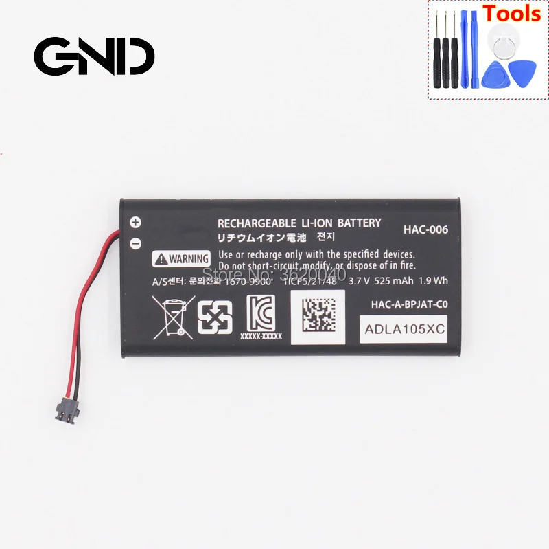 

GND HAC-006 HAC-BPJPA-C0 Battery For Nintendo HAC-015 HAC-016 HAC-A-JCL-C0 HAC-A-JCR-C0 Switch NS Joy-Con Controll Batterie