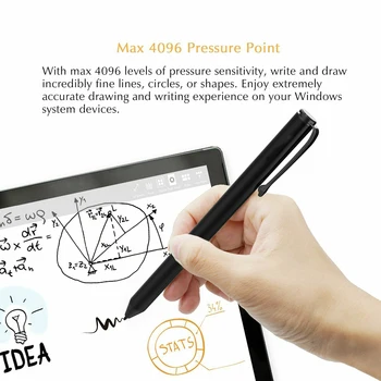 

New Black 4096 Pressure Stylus Pen For Microsoft Surface Go Pro 5/ 4/ 3/ Book 142mm Wireless Solid Aluminium Stylus Pen