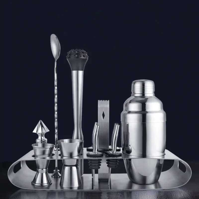 Bartender Set Stainless Steel Snow Pot Cocktail Tool Stand With Wine Stoppercocktail tools