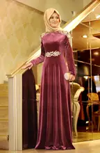 Long Sleeve Muslim font b Evening b font font b Dresses b font vestido de festa