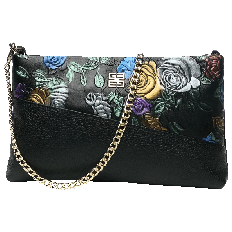 

Noble Rose Woman Envelope Bag Wristlets Clutches Long Wallet Ladies Clutch Purse Handbag Crossbody Bag Messenger Shoulder Bag