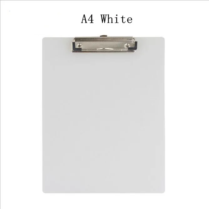 Прозрачный А4 А5 Папка для документов зажим для письменной доски металлическая Обложка для рапорта корешок бар школа канцелярские принадлежности - Цвет: A4 white