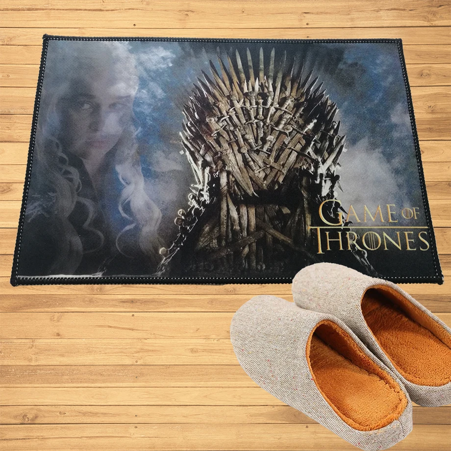 

Game of Thrones Iron Throne Daenerys Targaryen Doormat Mats Hallway Doorway Bathroom Bedroom Kitchen Rugs Floor Carpet Fans Gift